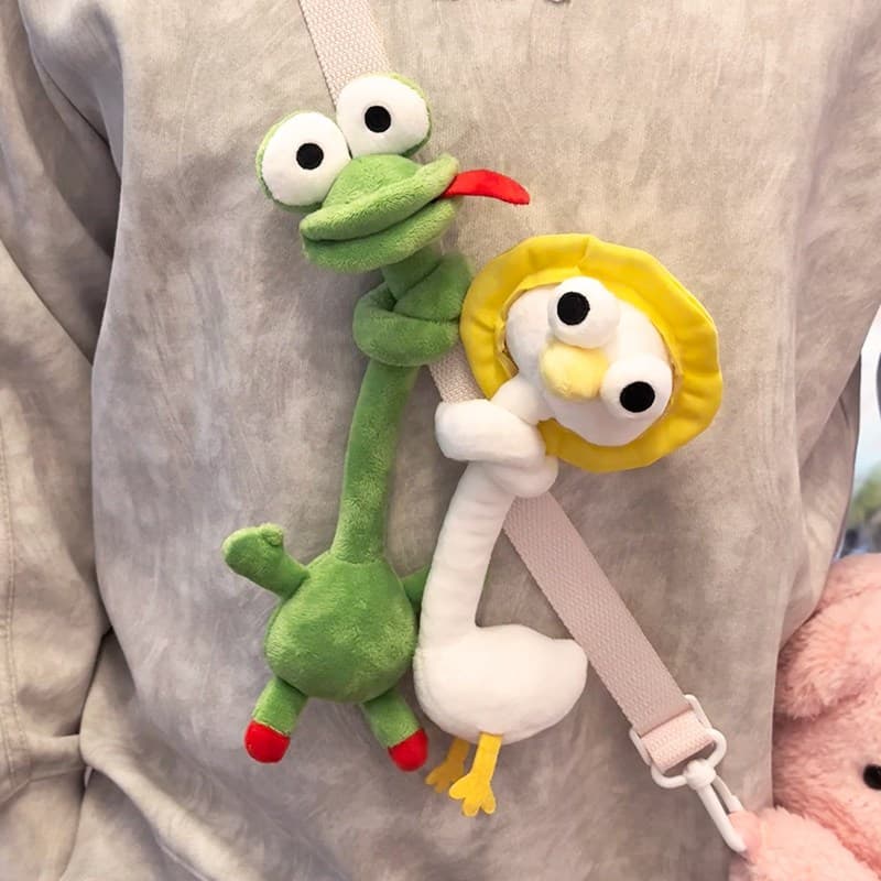 Kiki ตุ๊กตานุ่มแปลกประหลาด คอยาว ตกแต่งกระเป๋า พวงกุญแจ น่ารัก ของขวัญวันเกิดสำหรับสาว 40cm รูปที่ 7