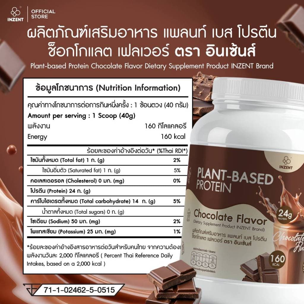 Promotion พิเศษโปรตีนพืช รวม 4 รสชาติ [รสสตอเบอร์รี่+รสชาไทย+รสช็อกโกแลต+รสบัตเตอร์มิลค์] ตรา INZENT รูปที่ 3