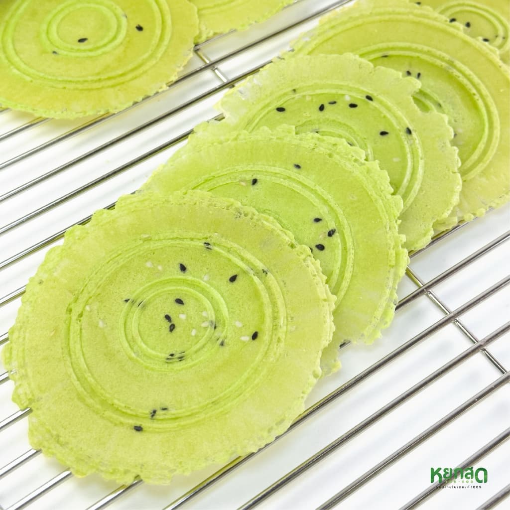 ซื้อ 3 แถม 1 หยกสด ทองไม่ม้วน Pandan coconut Wafers 1 กล่องบรรจุ 10 แผ่น รูปที่ 3