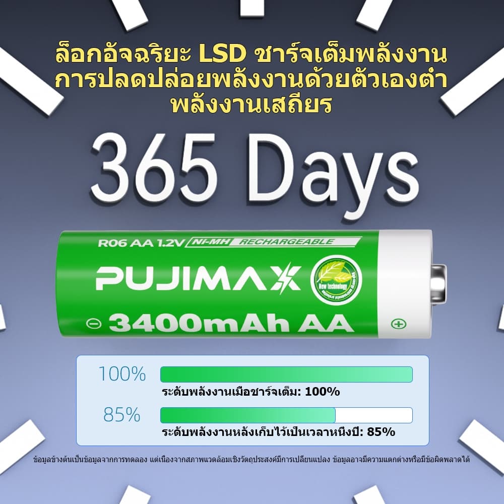 PUJIMAX เครื่องชาร์จถ่าน 8ช่อง รองรับ 1.2V Ni-MH ถ่านชาร์จ AA AAA ชาร์จเร็ว ปลอดภัย ป้องกันชาร์จเกิน รูปที่ 8