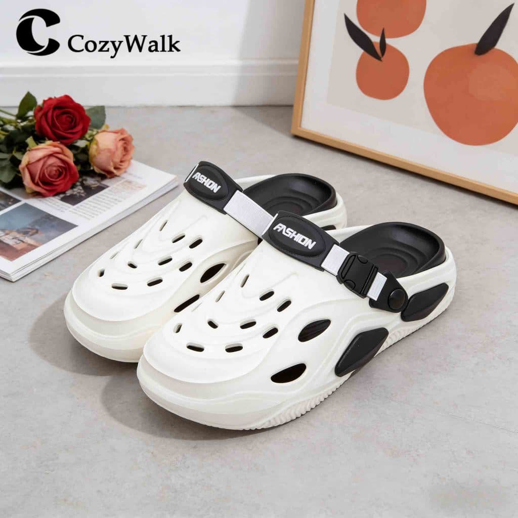 CozyWalk รองเท้าลำลองผู้ชาย แบบสวม กันน้ำ นุ่ม เบา พื้นกันลื่น มีสายรัดหลัง ใส่ได้2แบบ ไซซ์ 40-45 ในไทย รูปที่ 6
