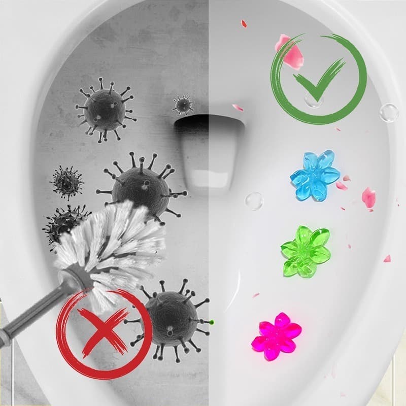 4 ชิ้น เจลดับกลิ่นชักโครก Toilet Gel Cleaner เจลหอม ดับกลิ่นห้องน้ำ เจลทำความสะอาด เจลลดคราบ ชักโครก น้ำยาทำความสะอาด รูปที่ 4