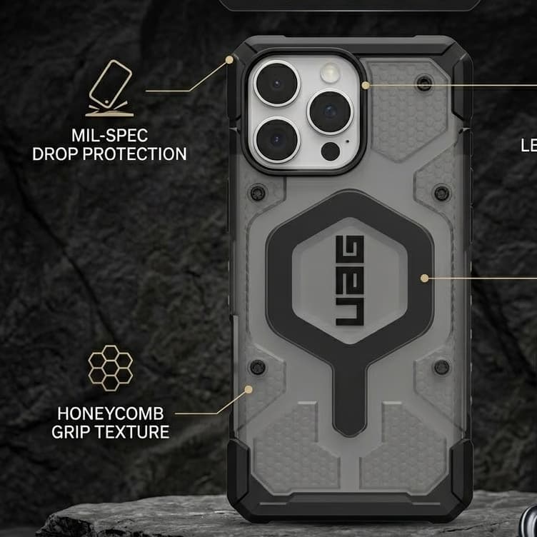 เคส UAG รุ่นใหม่ล่าสุด PLASMA CASE FOR IPHONE 17 16 11 12 13 14 15 PRO MAX PLUS AIR เคสกันกระแทก เคสใส A111 รูปที่ 2