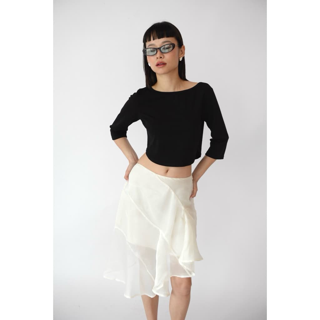 Hansel skirt - Highestjump กระโปรงจีบเฉียงซับใน แนะนำ รูปที่ 2