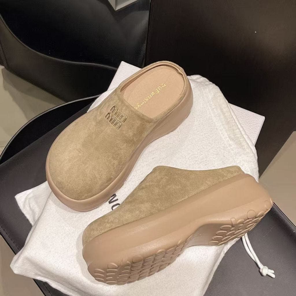 รองเท้าส้นสูง Birkenstock สีแอปริคอตสำหรับผู้หญิงรุ่นใหม่ ดีไซน์แพลตฟอร์ม เหมาะกับทุกฤดูกาล สไตล์ลำลอง ช่วยเพิ่มความสูง รูปที่ 9