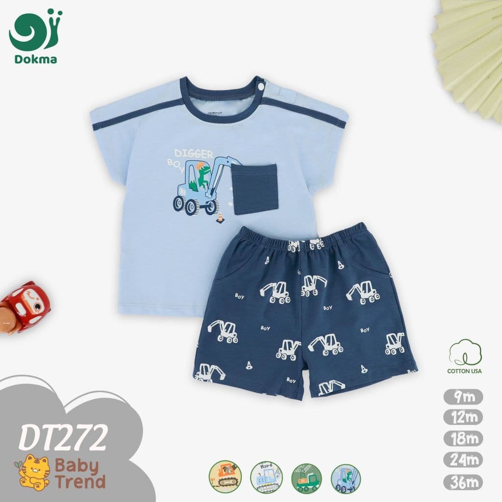 Dokma ชุดเซ็ทลูกชาย ไซส์ 6-36 เดือน ผ้าคอตตอน ผ้านุ่มๆ ใส่สบาย | BabyTrend รูปที่ 8