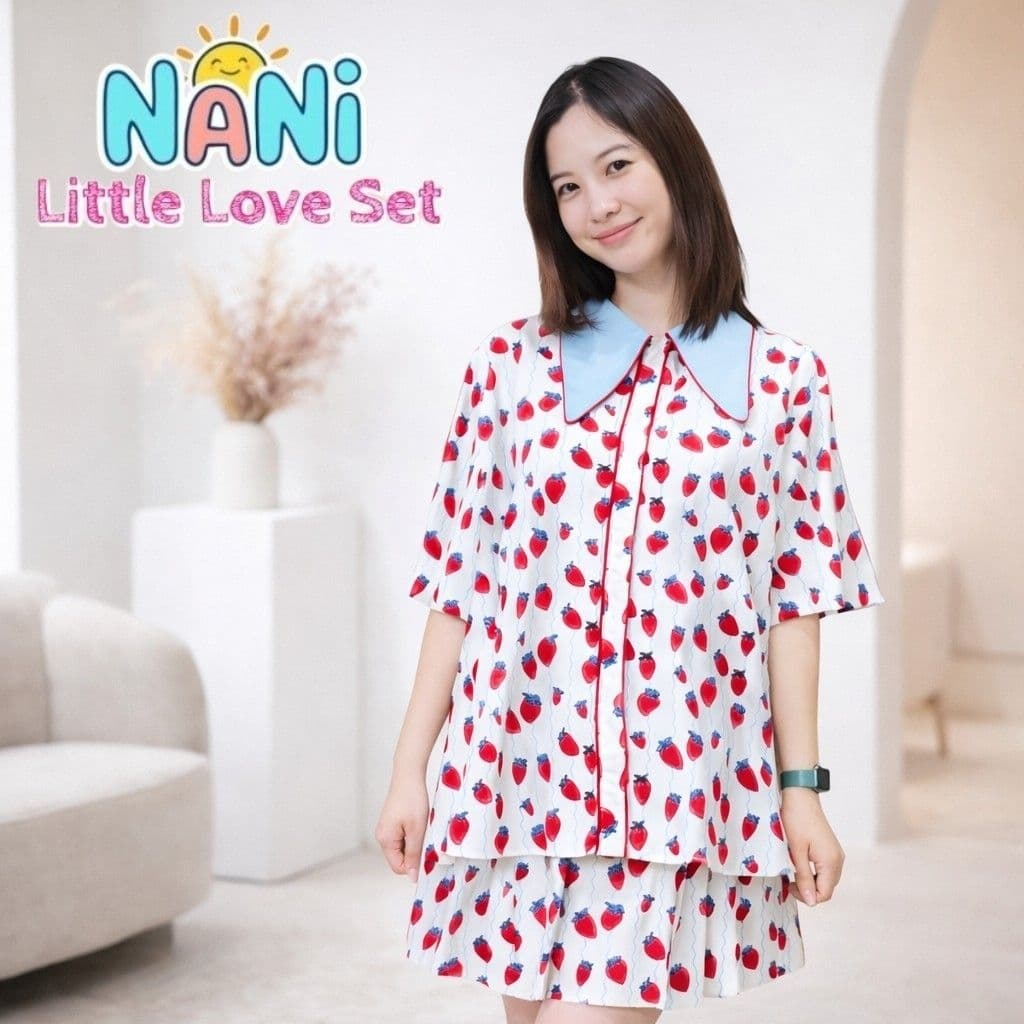 NANi Little Love Set ชุดแม่ลูก เซ็ตแม่ลูก ชุดคู่ เสื้อ+กระโปรง ลุคเกาหลี น่ารัก ใส่สบาย ถ่ายรูปสวย รูปที่ 4