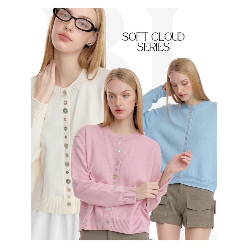 BCLS41 Soft Cloud Series - คาดิแกนแขนยาว รูปที่ 1