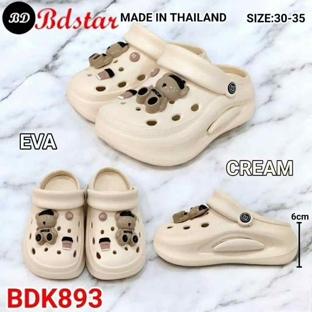 Bdstar รองเท้า หัวโต เด็ก พื้นสูง เบา นิ่ม ติดการ์ตูนหมี ไซต์ 24-35 รูปที่ 3
