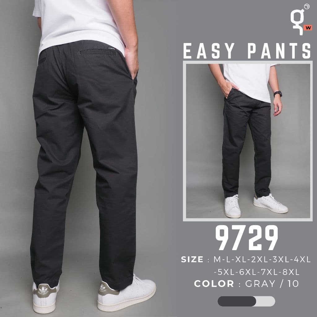 GOODWIN - 9729 EASY PANTS กางเกงขายาว ผู้ชาย ผ้าคอตต้อน100% เอวยืดมีเชือกผูก รูปที่ 8