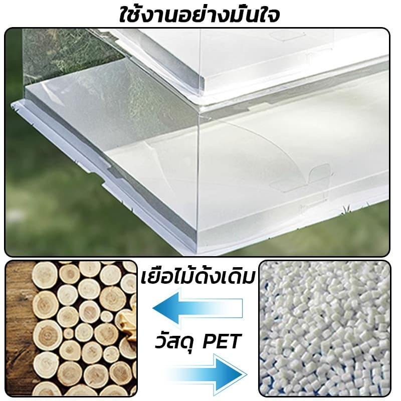 S/M/L กล่องเค้กพลาสติกใสขนาดใหญ่พิเศษ กล่องใส่เค้กวันเกิด เค้กงานเฉลิมฉลอง เค้กงานวันครบรอบ กล่องเค้กขนาดใหญ่ ฐานหนา รูปที่ 4