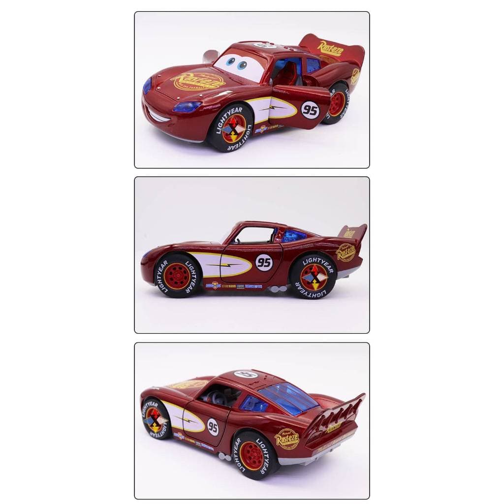 โมเดลรถเหล็ก แมคควีน no.95 the cars วิ่งได้ระบบPULL BACK มีไฟ-มีเสียง โครงสร้างเหล็ก รถของเล่น 8888 # 89981# รูปที่ 8