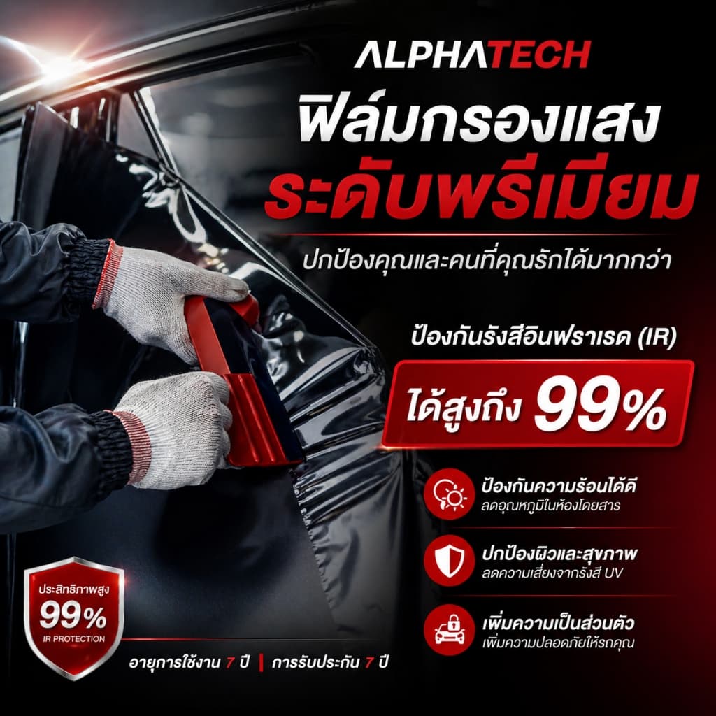 ฟิล์มติดกระจก กันความร้อน กันรังสี UV99% ฟิล์มอาคาร ฟิล์มกระจกบ้าน ฟิล์มกรองแสงฟิล์มปรอท Window Film รูปที่ 2
