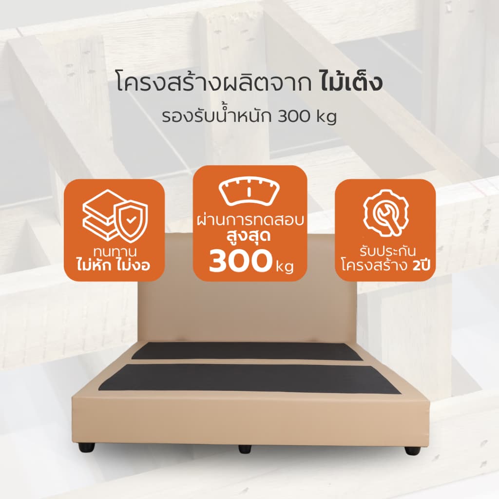 ZEN Collection เตียงนอน ฐานเตียง+หัวเตียง 6ฟุต 5ฟุต 3.5ฟุต NEW YORK Bedding Frame รับประกัน 2 ปี รูปที่ 6