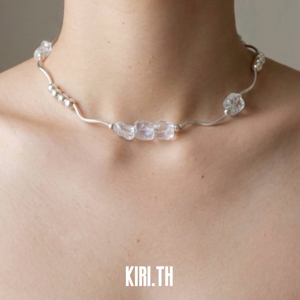 สร้อยลูกปัด สร้อยคอแฮนด์เมด ! สไตล์มินิมอล ปรับสายได้ รูปที่ 8