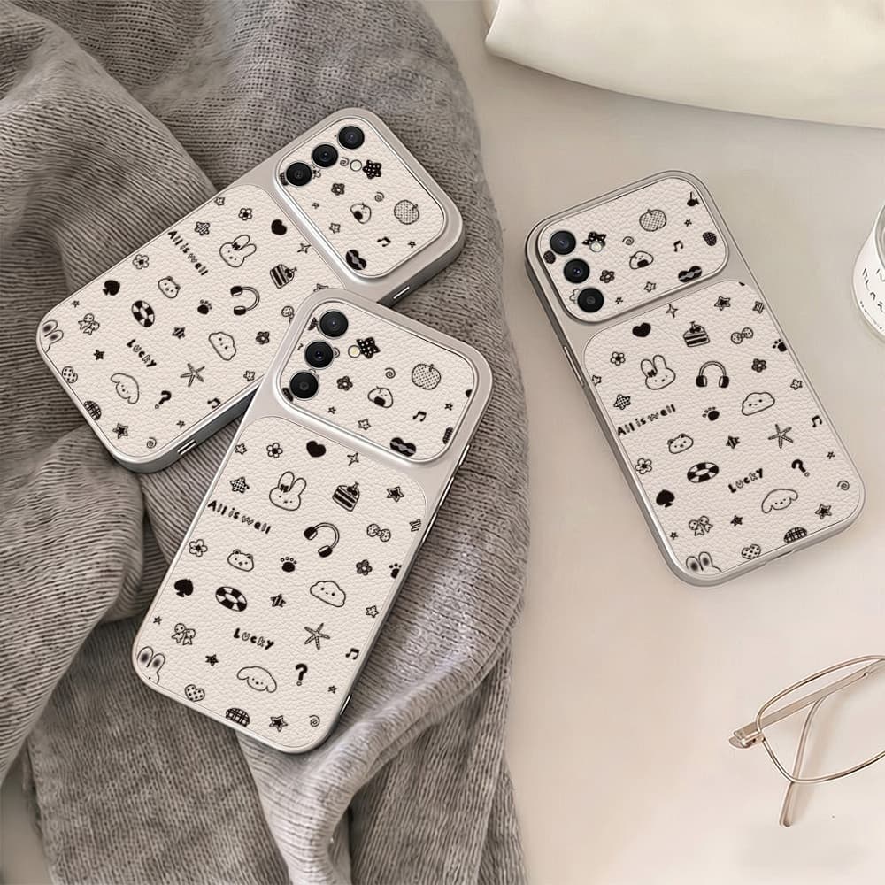Cute bunny เคส For Samsung A27 A37 A57 S26 A07 A17 A56 A36 A06 A16 A35 A55 A15 S24เคสโทรศัพท์หนังแกะ เคสโทรศัพท์ รูปที่ 7