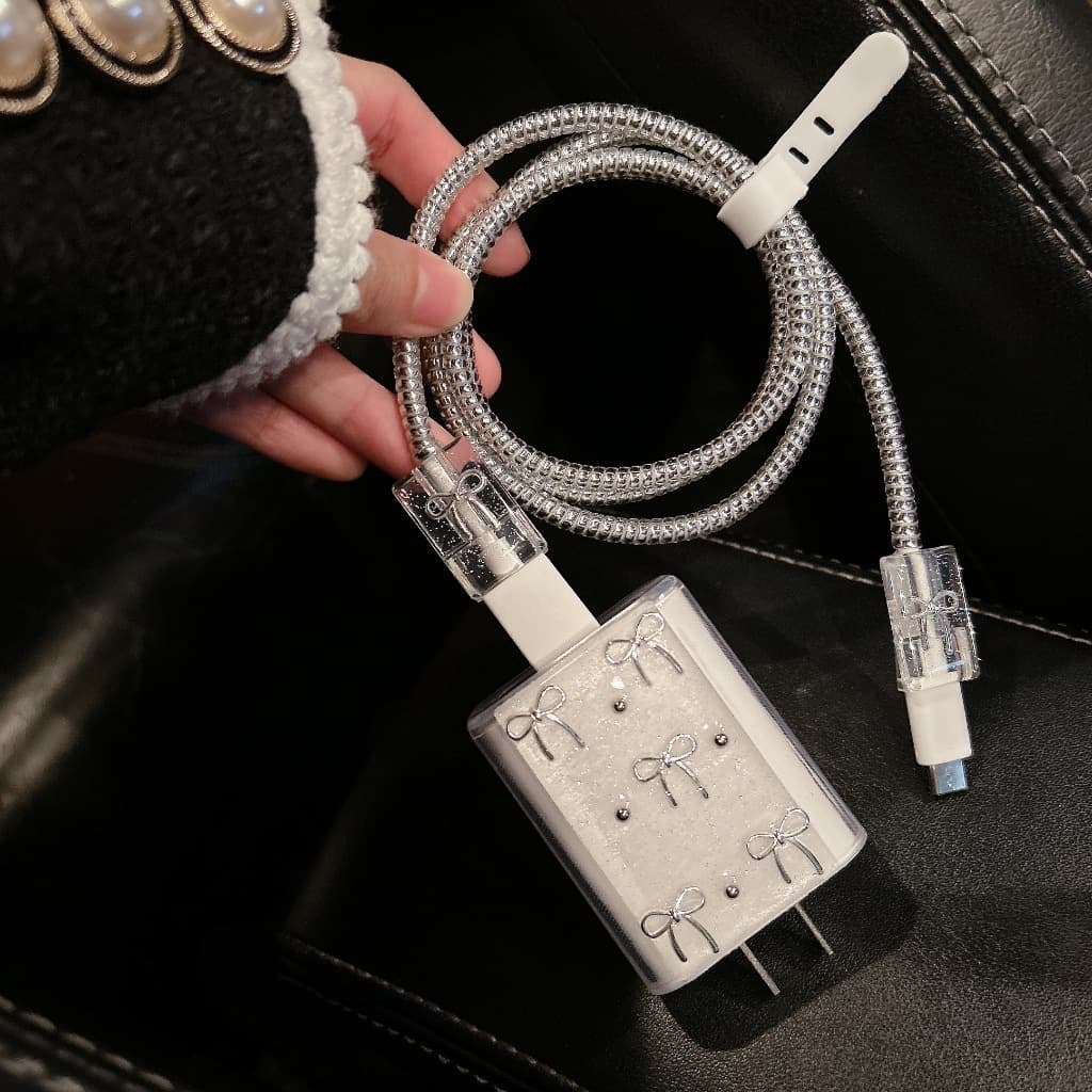 จากไทย ลาบูบู้น้ำตาล ชุดพันสาย เคสหัวชาร์จ ลายการ์ตูน ตัวถนอมสาย USB oppo 80w 67w vivo33w 44w ถนอมสายชาร์จ รูปที่ 2