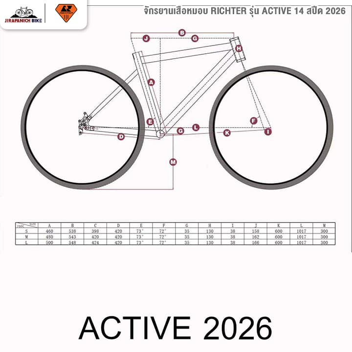 จักรยานเสือหมอบ RICHTER รุ่น ACTIVE 14 สปีด 2026 รูปที่ 5