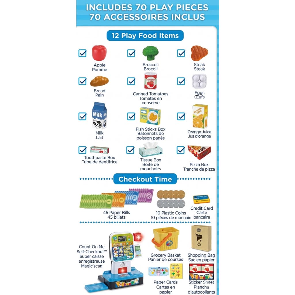เครื่องคิดเงินอัตโนมัติ VTech Count on Me ของเล่น การเล่นบทบาทสมมติ ของขวัญ สำหรับเด็กเล็ก รูปที่ 8