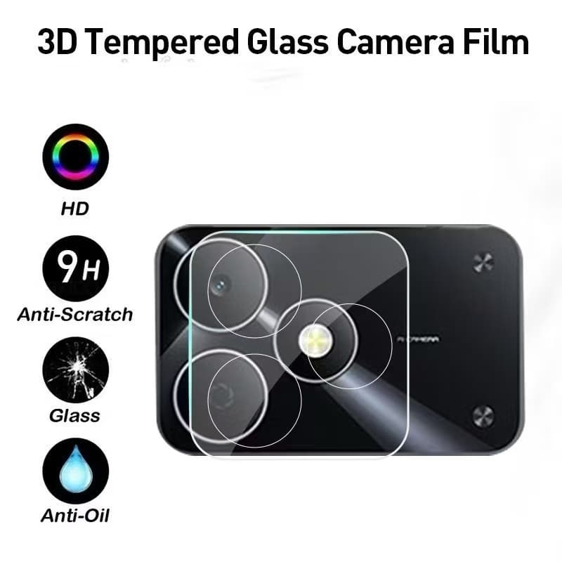 ฟิล์มกระจกกันรอย เลนส์กล้อง เต็มเลนส์ Oppo Realme C55 C53 C51 Note50 Note70 Note80 รูปที่ 8