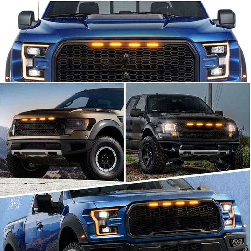 4PCS ไฟส่องกระจังหน้า Daytime สำหรับรถ Ford F150 Raptor 12V รถกระบะ และรถออฟโรด รูปที่ 2