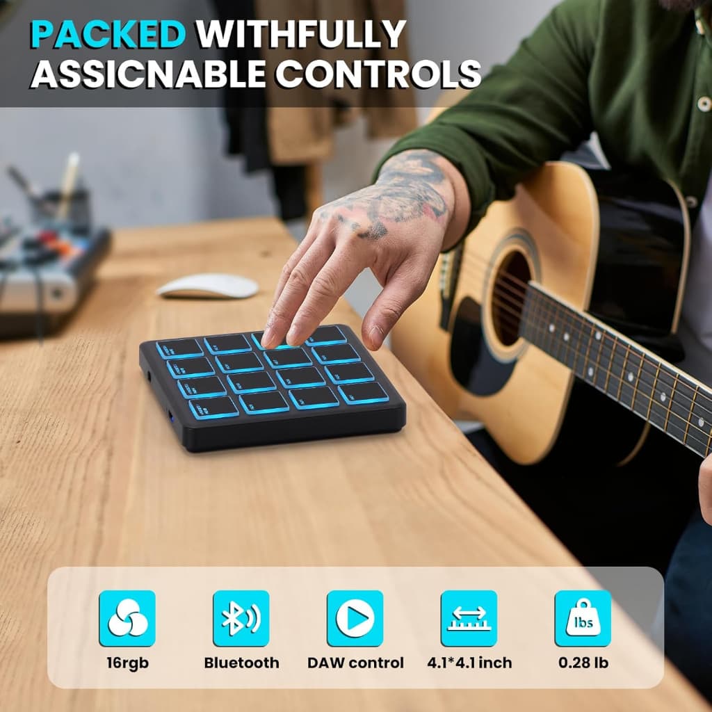 M-VAVE SMC-PAD Pocket Midi Controller มีดี้คอนโทรลเลอร์ MVAVE SMCPAD MidiController รูปที่ 8