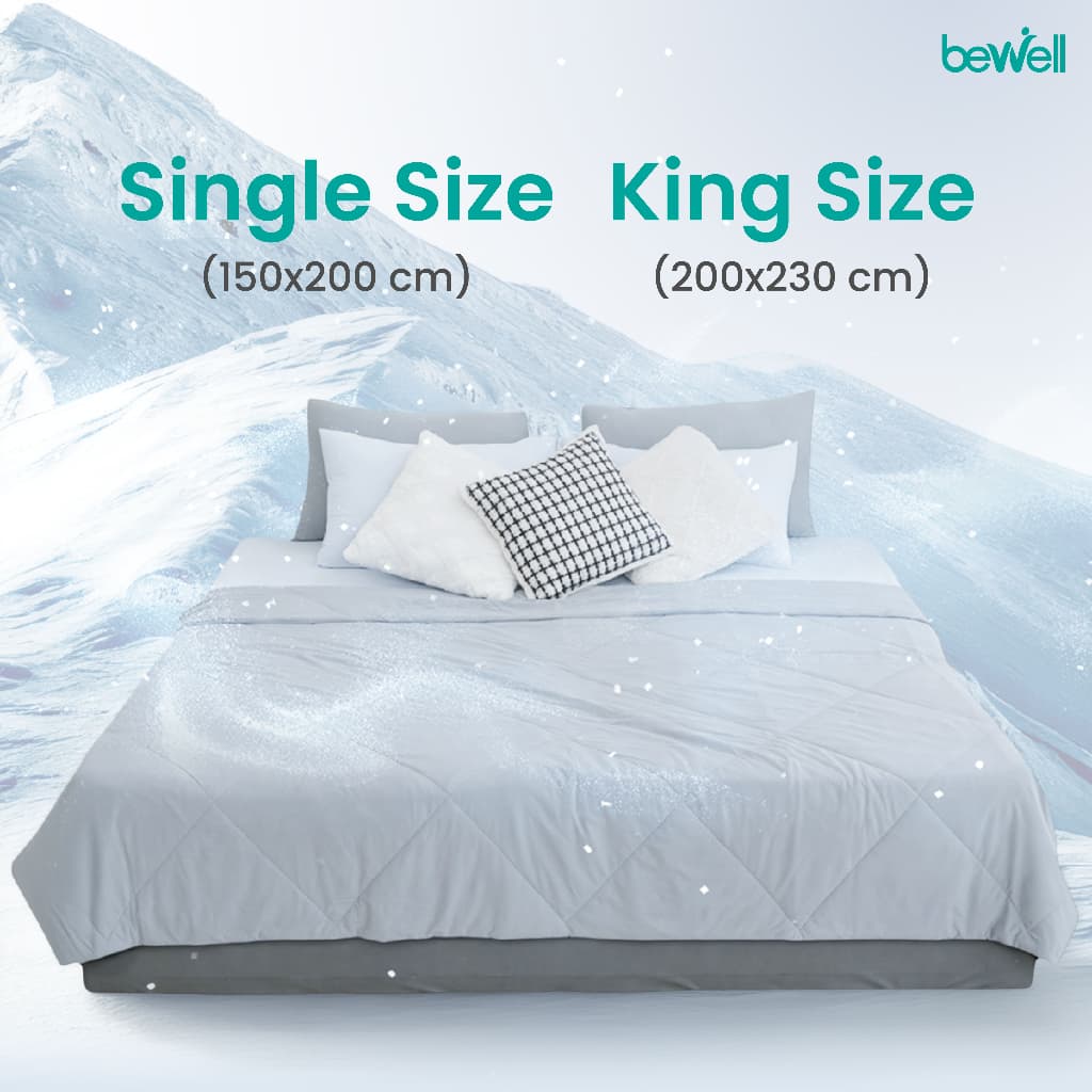 Bewell Cooling Blanket ผ้าห่มเย็นอัจฉริยะ ช่วยรักษาอุณหภูมิในร่างกายให้เย็นสบายหลับสนิท ตอบโจทย์ผิวแพ้ง่าย รูปที่ 6