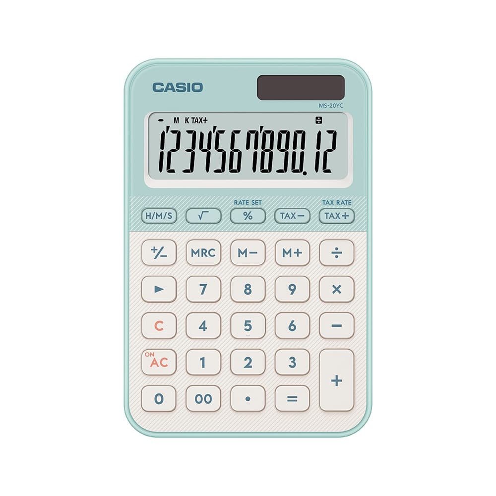 Casio Calculator เครื่องคิดเลขคาสิโอ้ สีสัน ประเภทตั้งโต๊ะ MS-20YC 12 หลัก รูปที่ 5