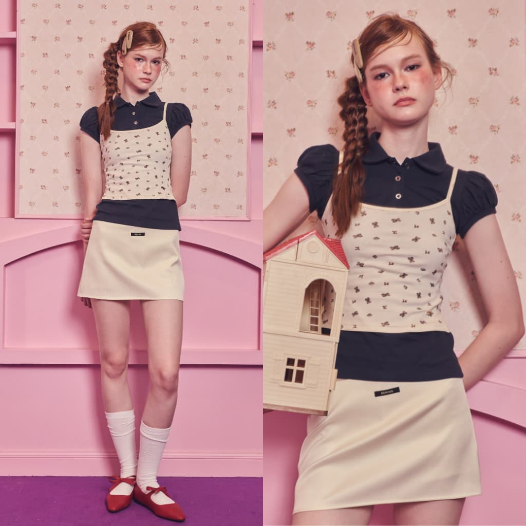 Bemingskirt090 -Nabi Mini Skirt - กระโปรงทรงเอดีไซน์เรียบใส่ง่ายแบบหยิบมาแมตช์ได้ทุกวัน รูปที่ 4