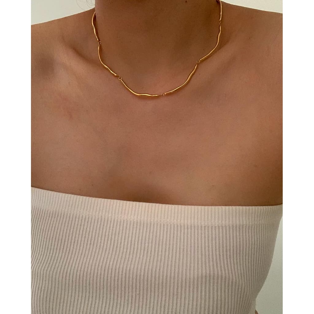 สร้อยสเตนเลสสตีล water proof กันน้ำ HER OBJECTIVE_HER RILEY NECKLACE รูปที่ 3