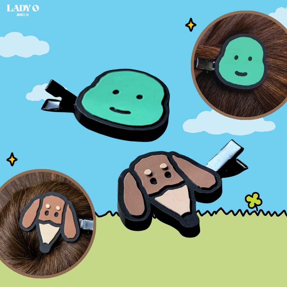 JOGUMAN Hair Clip Set - Brachio & Woody กิ๊ฟติดผม รูปที่ 3