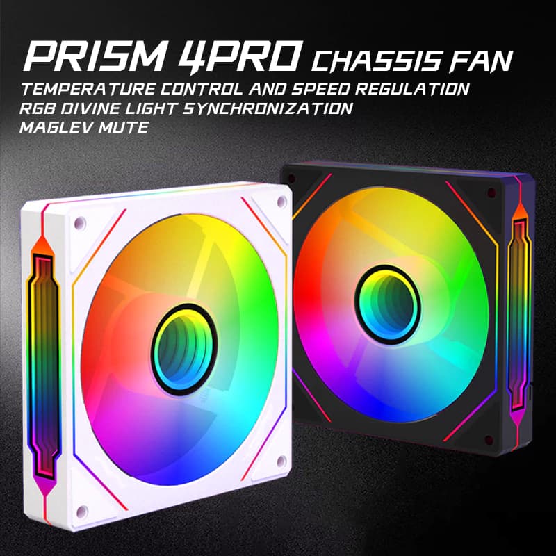 แฟนคอนโทรลเลอร์สำหรับแล็ปท็อป New Argb Prism 4pro เคสคอมพิวเตอร์ ระบบระบายความร้อนไฟเรืองแสง พัดลมซีพียูรุ่นที่ รูปที่ 2