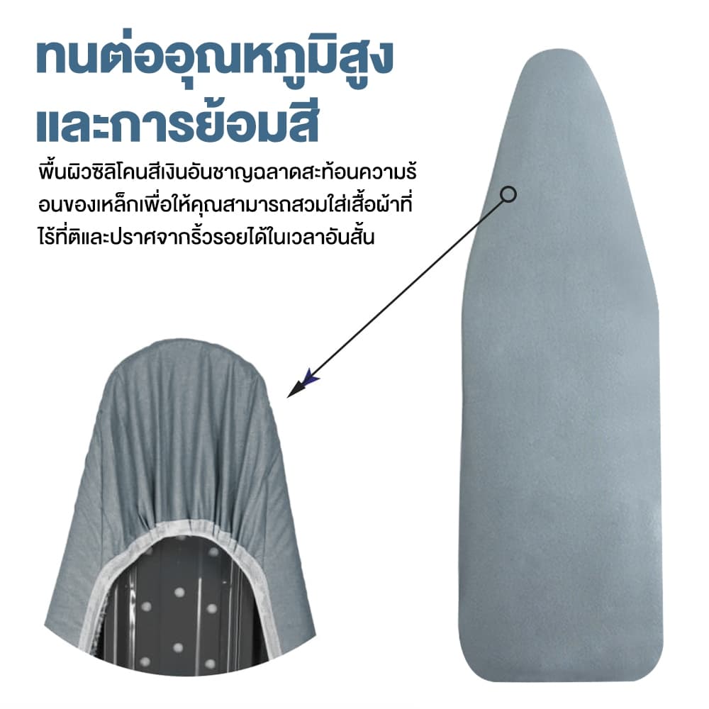 ผ้าคลุมโต๊ะรีดผ้า กันความร้อน 3 ชั้น ผ้ากันไฟ ปรับขนาดได้ ใช้ได้ทั้งบ้านและโรงงาน รูปที่ 5