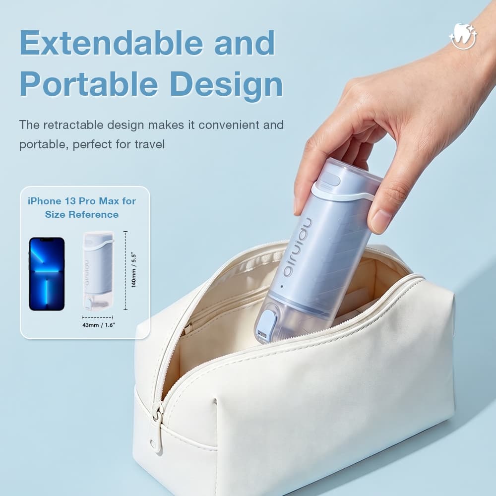 Airuidu CF550 Water Flosser ไหมขัดฟันพลังน้ำ แรงดันน้ำแรง เครื่องฉีดน้ำ IPX7 กันน้ำ เครื่องทำความสะอาดฟั รูปที่ 8