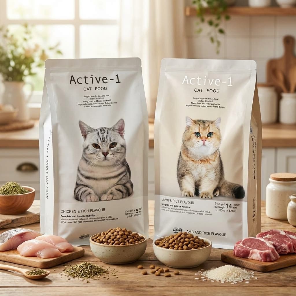อาหารแมว Active-1 เกรดพรีเมี่ยมขนาด 14-15 กก. สำหรับแมวอายุ 4 เดือนขึ้นไป ไม่เค็ม โซเดียมต่ำ รูปที่ 2