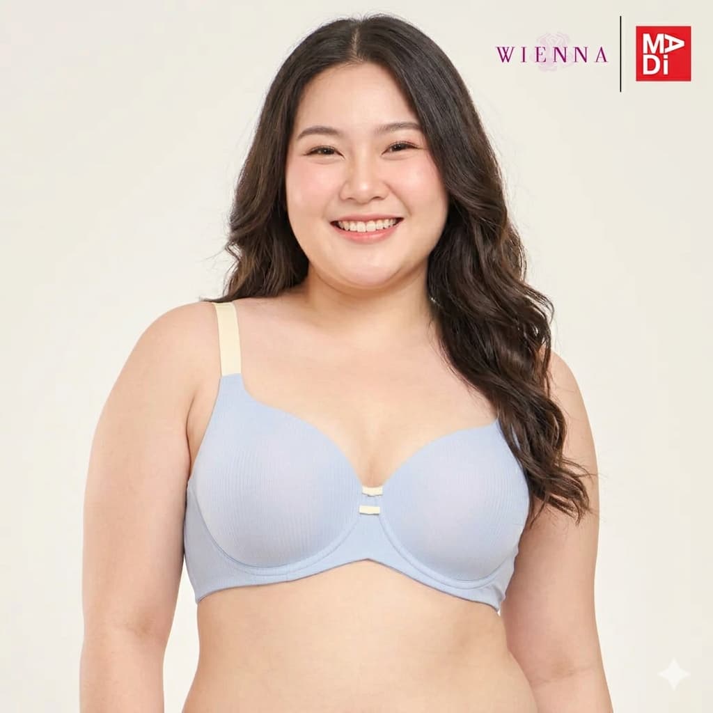 Full Moon Bra เสื้อในมีโครง สาวคัพใหญ่ เต้าโมล ตัวเรียบ สีสันสดใส่ น่ารัก กระชับทรงสวย NB41461 NB41462 รูปที่ 4