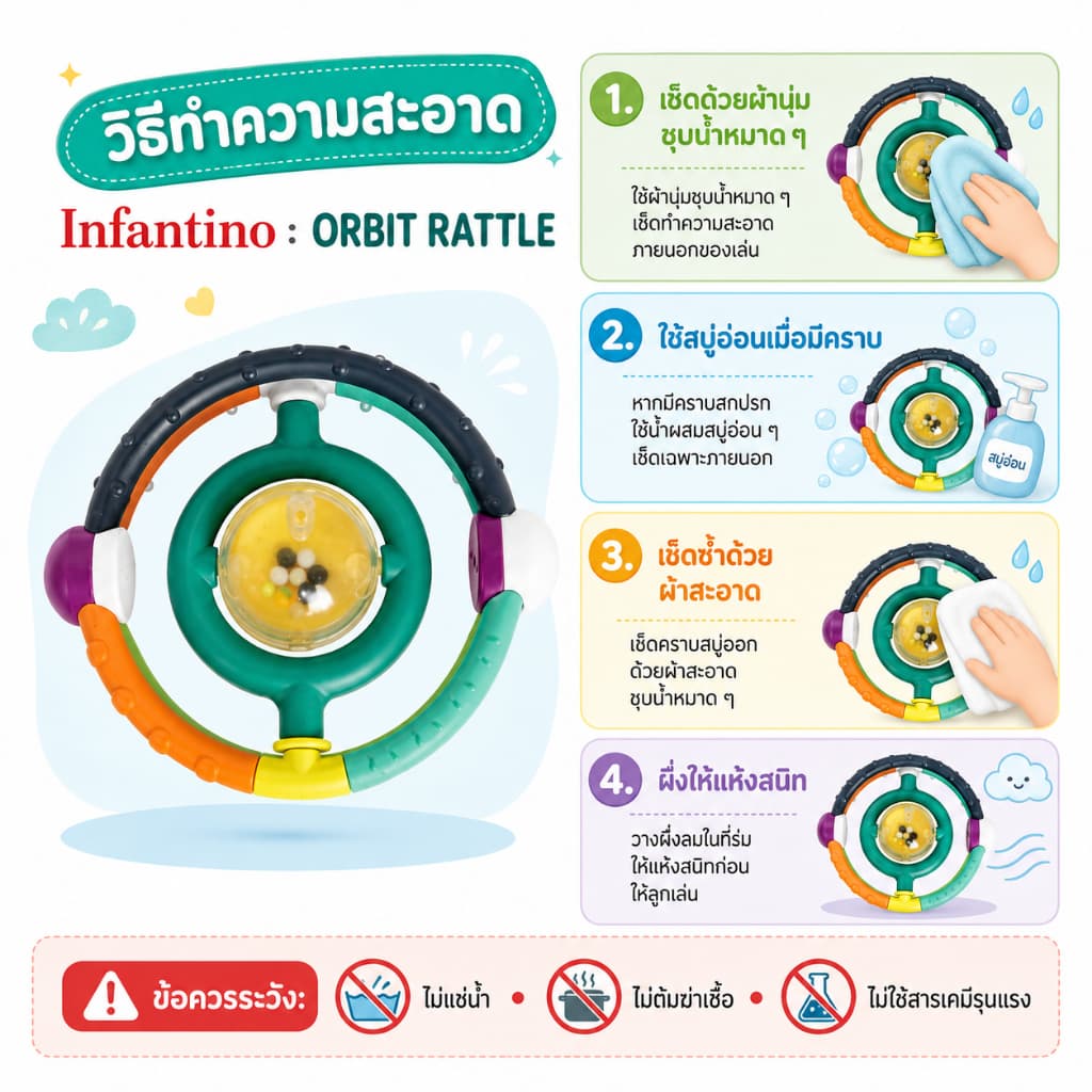 Infantino : ORBIT RATTLE - ของเล่นเสริมพัฒนาการ-วงแหวน รูปที่ 5