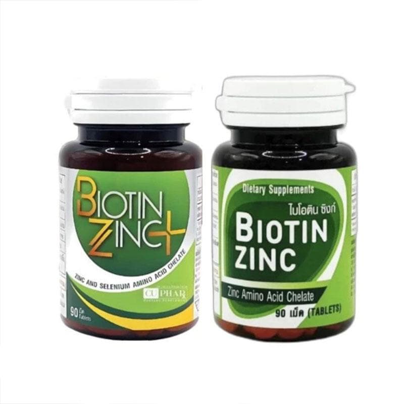 สังกะสีไบโอติน วิตามินและแร่ธาตุ Biotinzinc plue+ / Biotinzinc 90 เม็ด รูปที่ 2