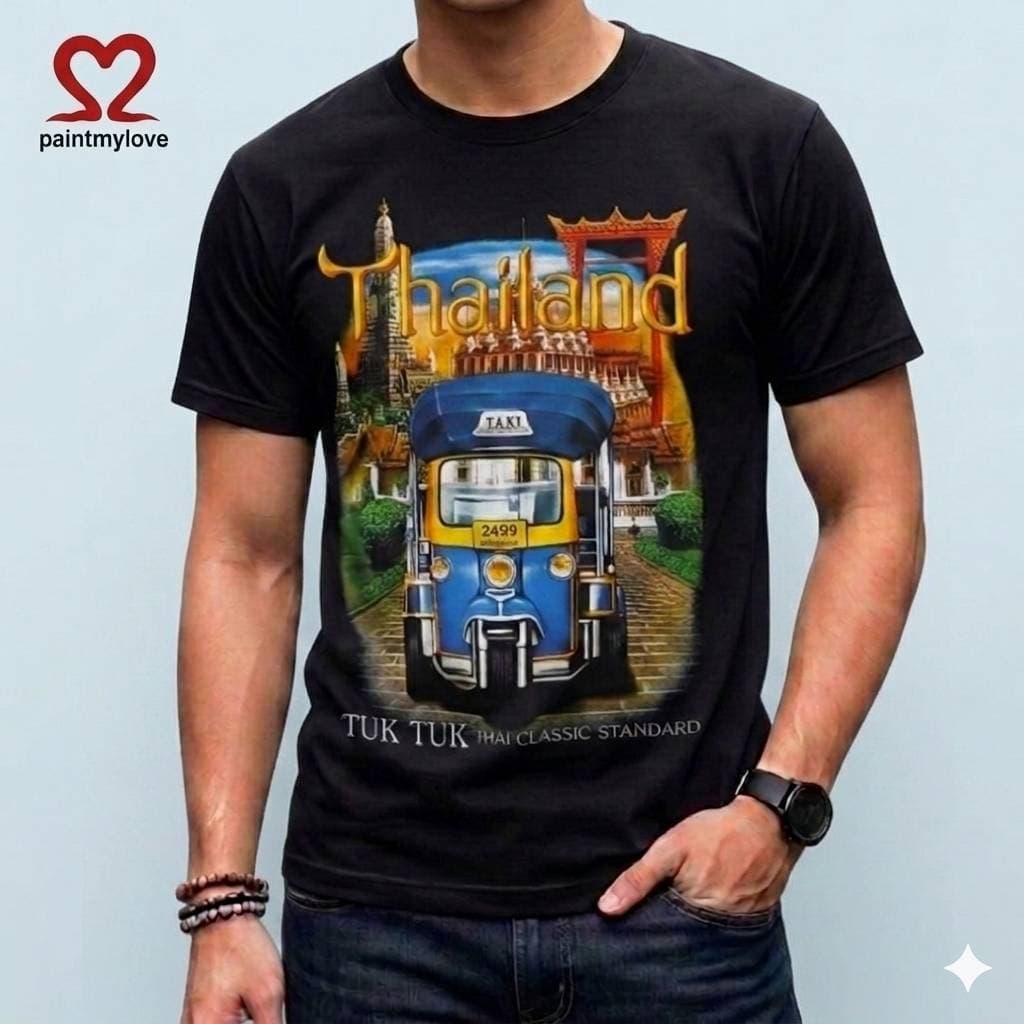 Paintmylove เสื้อยืดผู้ใหญ่ เสื้อThailand งานสกรีนจริงผ้าCotton100% ใส่ได้ ทั้งชายและหญฺิง รูปที่ 1