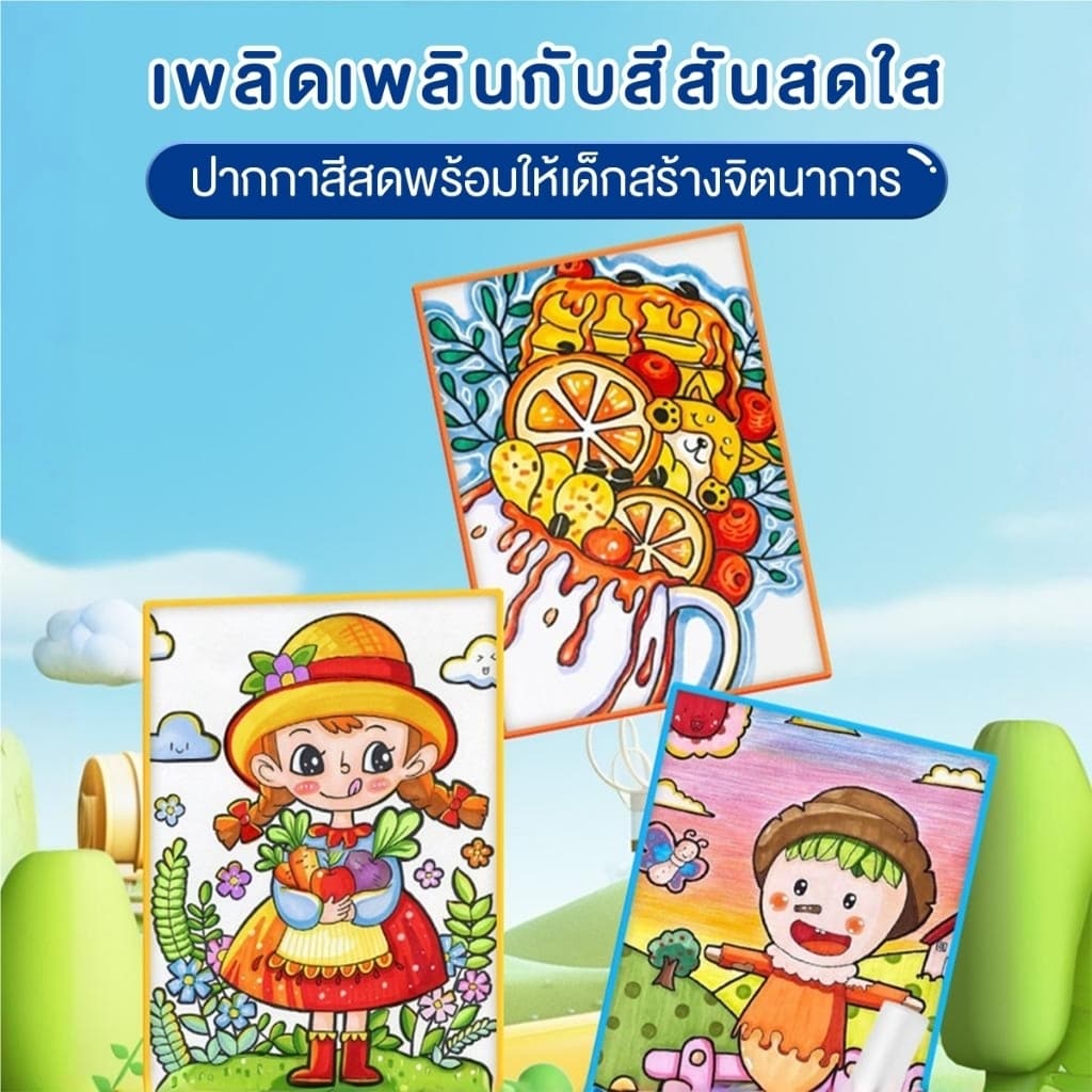 ปากกาอะคริลิค เครื่องหมาย กันน้ำ ติดทน 24/36/48/60/80/120สี สามารถเขียนบนแก้ว พลาสติก หรือโลหะได้ รูปที่ 6