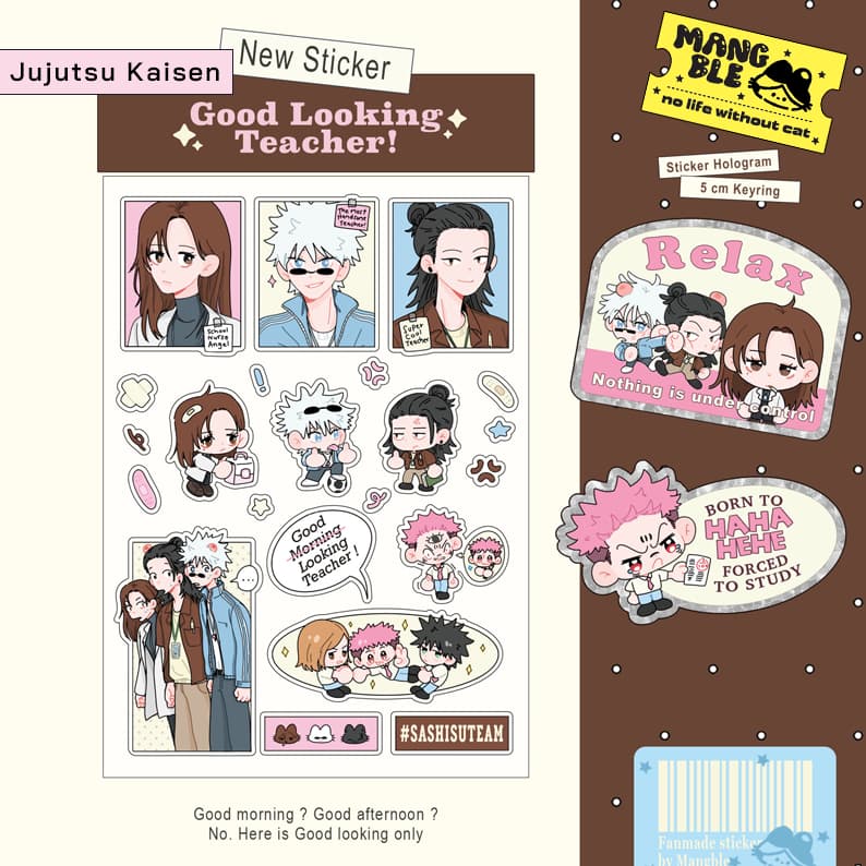 NEW! JJK : Good looking teacher / Sticker and Keyring รูปที่ 1