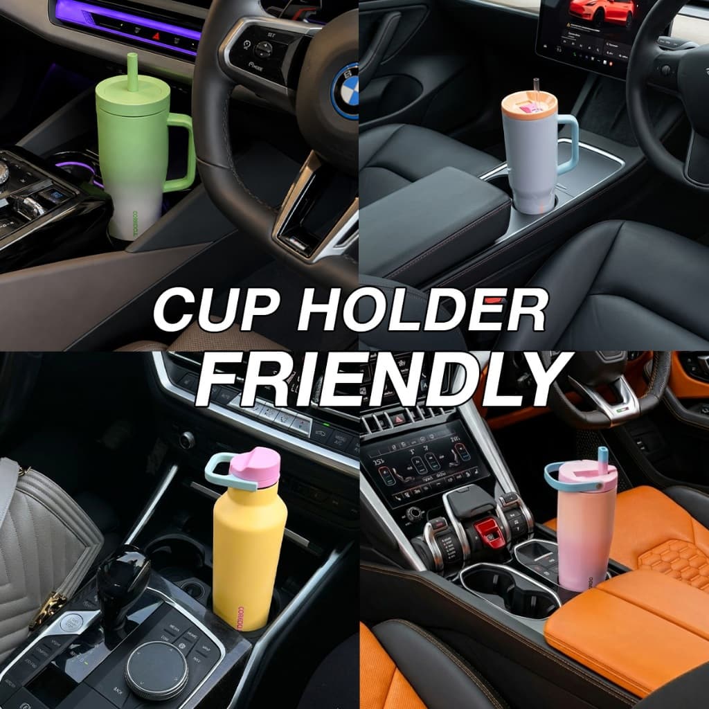 Corkcicle | Boom Box Blue ฟ้า | Keeps Cold เก็บเย็น 12hrs | แก้วพกพา ขวดน้ําพกพา Cruiser Go Cup XL รูปที่ 6