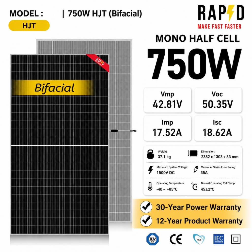 RAPD โดยร้านค้า - แผงโซล่าเซลล์ 750W Mono Half cell รูปที่ 4