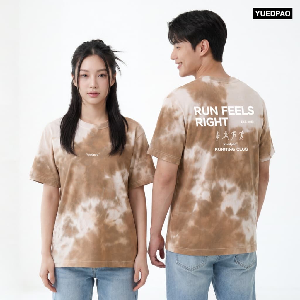 Yuedpao Sportswear 2026 - Tie Dye Running Shirts เสื้อออกกำลังกาย ลายมัดย้อม เสื้อวิ่ง เสื้อกีฬา ระบายอากาศ รูปที่ 5