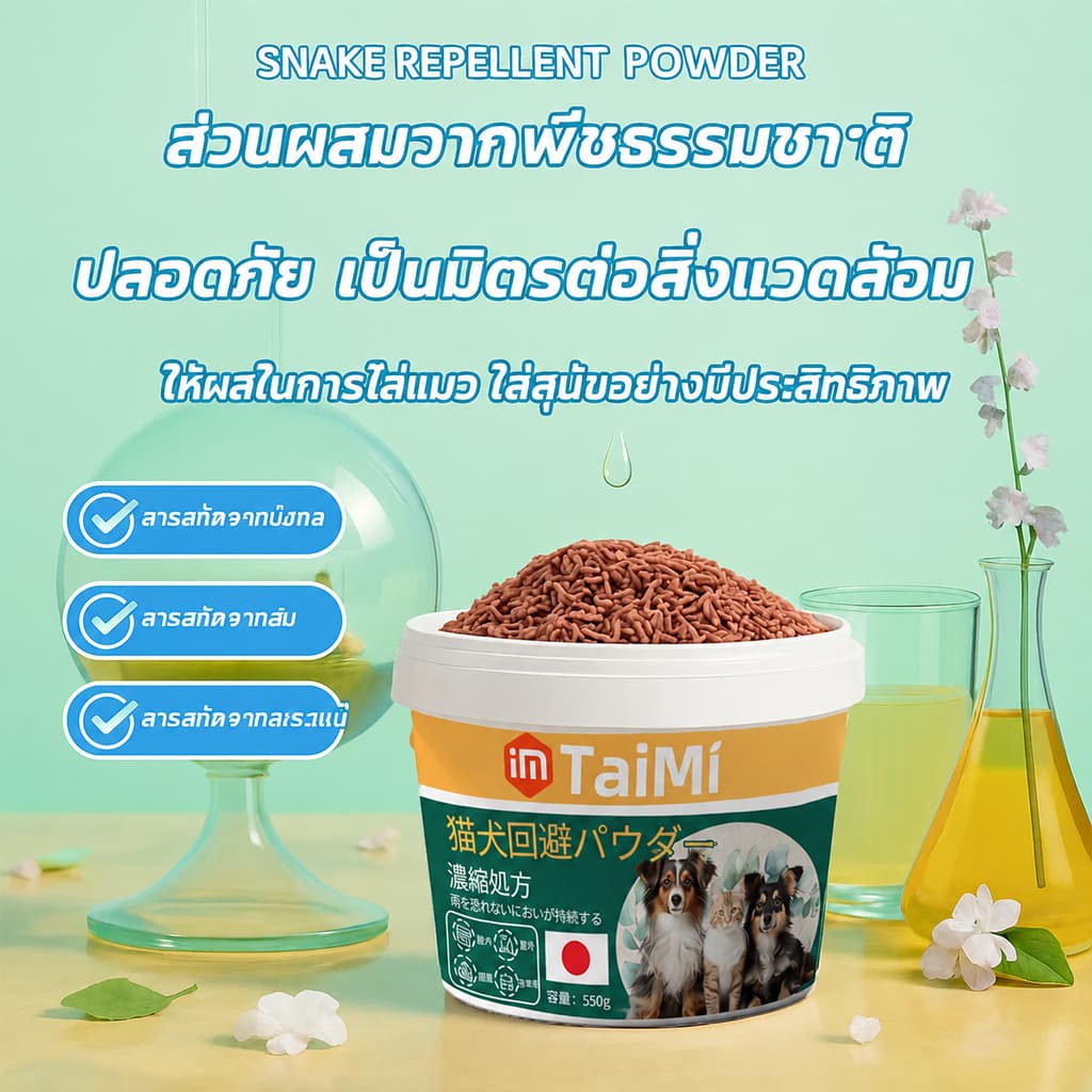 ผงไล่แมว 550g โรยง่าย ป้องกันแมวเข้าบ้าน กลิ่นธรรมชาติ ใช้งานได้นาน เหมาะสำหรับบ้านและสวน รูปที่ 4