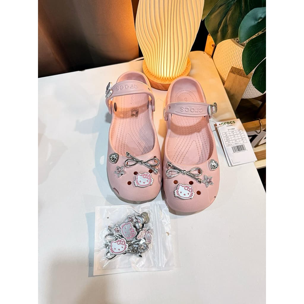 รองเท้าCrocs ทรงบัลเล่ต์ สีชมพู แท้เมคอินเวียดนาม ฟรีตัวติด!!! รูปที่ 7