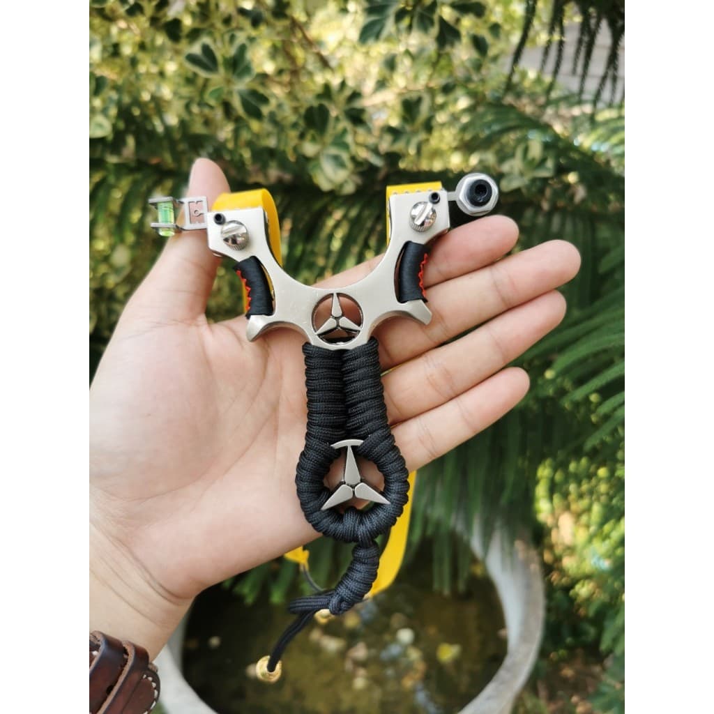 หนังสติ๊ก เลเซอร์ หนังสติ๊กจีน นำเข้า ขายดีมาก HT-010 รุ่น Benz ยิงปลา ยิงนก slingshots ยิงลูก 8 มม. ของแถมพร้อมใช้ รูปที่ 8
