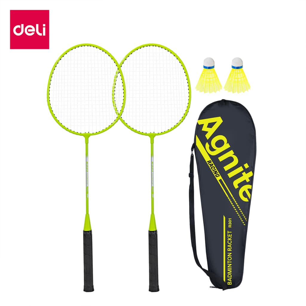 Deli ไม้แบดมินตัน ไม้แบต ด้ามจับกันลื่น น้ำหนักเบา อุปกรณ์กีฬา Badminton racket รูปที่ 1