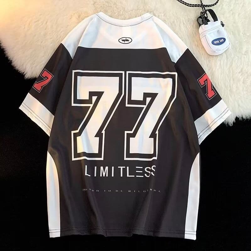 เสื้อทรงสเก็ตผู้หญิง oversize เสื้อผ้าสาวอวบคนอ้วนไซส์ใหญ่ เสื้อโอเวอร์ไซส์เบสบอล วินเทจ กีฬาลําลองทรงหลวมสไตล์เกาหลี รูปที่ 7