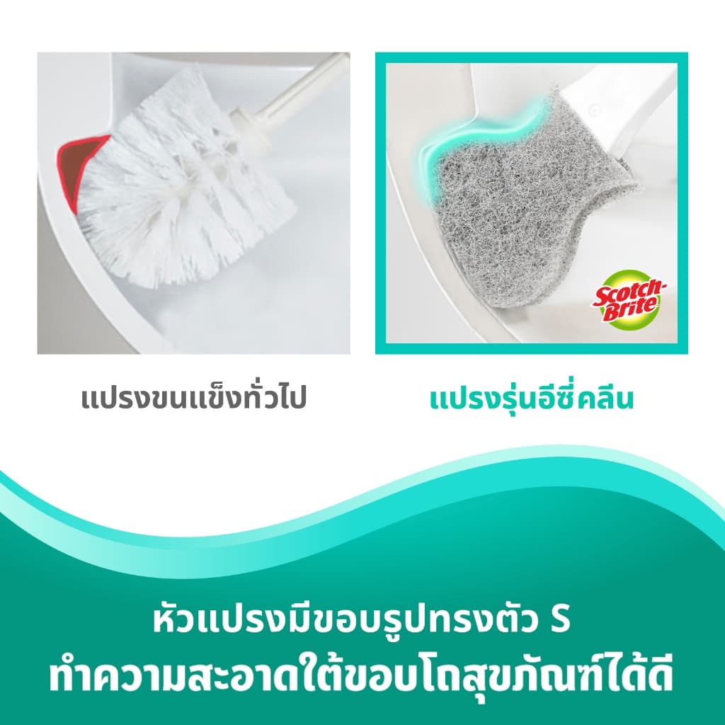 3M™ Scotch-Brite™ สก๊อตซ์-ไบรต์ แปรงขัดโถสุขภัณฑ์แบบเปลี่ยนหัวแปรงได้ รุ่นอีซี่คลีน พร้อมหัวแปรงรีฟิล รูปที่ 3